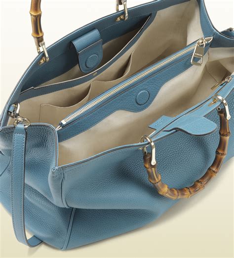 gucci bamboo shopper blue|where to buy gucci bamboo bag.